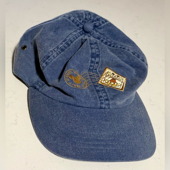 Vintage Walt Disney World Tour Mickey Mouse Embroidered Adjustable Denim Hat Cap - Picture 1 of 4
